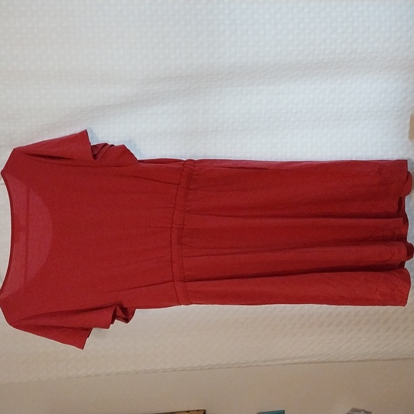 NWT Adyson Parker Hot Pink short sleeve Dress with drawstring waist size M - Picture 3 of 4